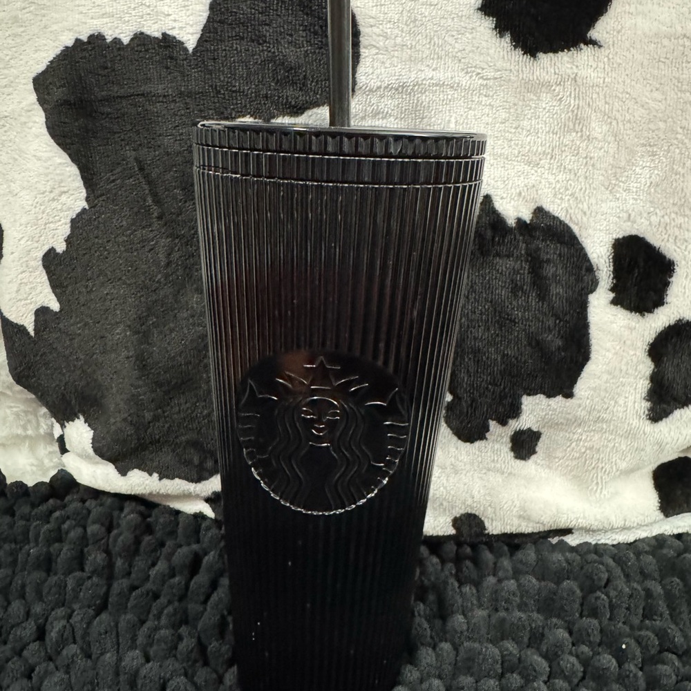 Starbucks Matte Black Tumbler with Straw
